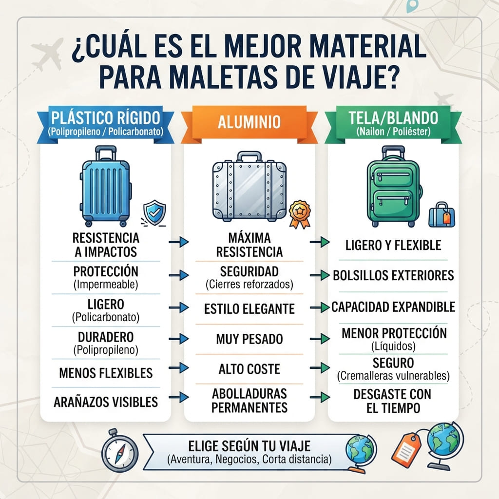 cual es el mejor material para maletas de viaje