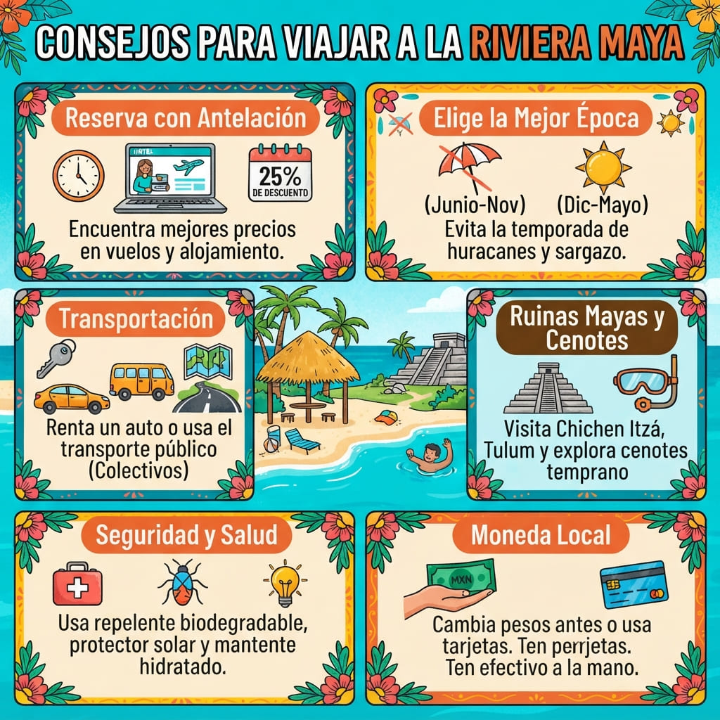 consejos para viajar a la riviera maya